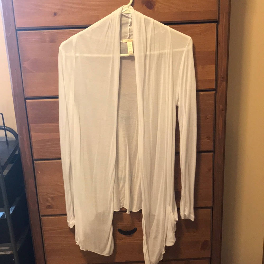 Sheer white cardigan